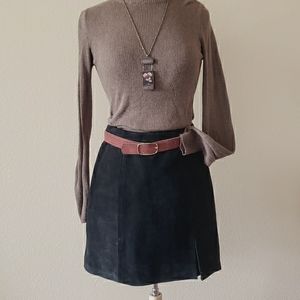 Vintage Suede Mini Skirt